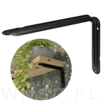 Wspornik do półki ściennej 2 sztuki 400 x 280 mm, czarny - 4