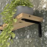 Wspornik do półki ściennej 2 sztuki 400 x 280 mm, czarny - 6