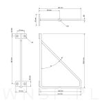 Wspornik do półki ściennej 2 sztuki, BAR 208,5 x 164 mm - 2