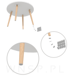 Filc meblowy fi 12 mm szary, opakowanie 1008 szt. - 5