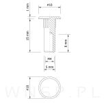 M4 X 15 mm, nakrętka Ericsona, bez nacięcia, miedź - 2