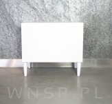 Noga bukowa prosta, stożek 15 cm, biała ze szpilką M8 x 25 mm - 4