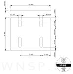 Płytka montażowa 10 sztuk, 4 otwory fasolkowe 50 X 60 mm - 2
