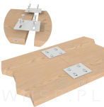 Płytka montażowa 10 sztuk, 4 otwory fasolkowe 50 X 60 mm - 4