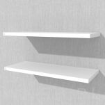 2x Półki do ściany, konsol, wsporników ściennych z płyty białe, 500 x 200 x 18 mm - 3