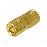 Zawias cylindryczny Ø 10 mm, do stołu, drzwi meblowych, mosiądz - 5
