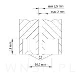 Zawias cylindryczny Ø 10 mm, do stołu, drzwi meblowych, mosiądz - 6