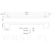 Uchwyt meblowy Wide 192 mm czarny - 2
