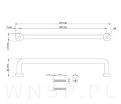 Uchwyt meblowy Sirmione 160 mm czarny - 2