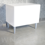 Noga bukowa prosta, stożek 45 cm szary mat z blachą montażową - 9