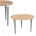 Noga bukowa prosta, stożek 45 cm szary mat z blachą montażową - 8