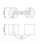 Zawias cylindryczny fi16 mm wkładów blatów - 3