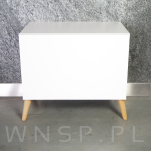 Noga bukowa skośna, stożek 45 cm, lakier ze szpilką M8 x 25 mm - 4