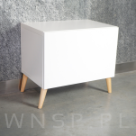 Noga bukowa skośna, stożek 45 cm, lakier ze szpilką M8 x 25 mm - 5