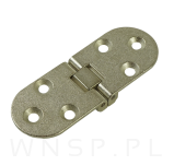 Zawias maszynowy do wkładek stołu 6 otworowy, 80 x 30 mm, nikiel - 4