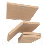 Zawias maszynowy do wkładek stołu 6 otworowy, 80 x 30 mm, nikiel - 5