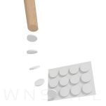 Podkładki Ø 28 mm, białe, filcowe do mebli, opakowanie 48 szt. - 3