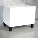 4x Noga kwadratowa bukowa 45 X 45, prosta, 10 CM, czarna z blachą montażową - 6