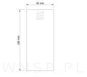 4x Noga kwadratowa bukowa 45 X 45, prosta, 10 CM, czarna z blachą montażową - 2