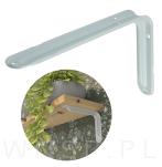 Wspornik do półki ściennej 2 sztuki 200 x 140 mm, biały - 4