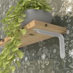 Wspornik do półki ściennej 2 sztuki 200 x 140 mm, biały - 6