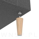 Noga bukowa prosta, stożek 10 cm, biała ze szpilką M8 x 25 mm - 10