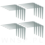 20x Wsporników do półki ściennej 350 x 300 mm, w kolorze srebrnym - 5