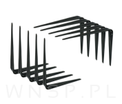 10x Wsporników do półki ściennej 250 x 200 mm, w kolorze czarnym - 5