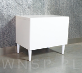 Noga bukowa prosta UNIQ 20 cm z blachą montażową, biała - 6