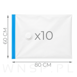 WORKI PRÓŻNIOWE 80 x 60 CM ZESTAW 10 SZTUK, NA UBRANIA, ZABAWKI DO SZAFY, GARAŻU, PIWNICY, NA STRYCH MOCNE GRUBE - 2
