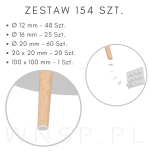 Zestaw filców 154 szt. białe - 4