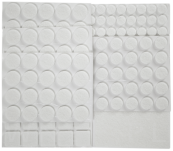 PODKŁADKI FILCOWE POD KRZESŁA, MEBLE, NOGI SAMOPRZYLEPNE ZESTAW 154 SZT BIAŁY FILC - 3