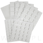 PODKŁADKI FILCOWE POD KRZESŁA, MEBLE, NOGI SAMOPRZYLEPNE ZESTAW 154 SZT BIAŁY FILC - 5