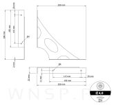 Nowoczesne wsporniki do półki ściennej, FLEX 200 x 200 mm - 2