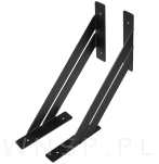 Nowoczesne wsporniki na krawędź półki ściennej 2 sztuki, FLEX 20 x 20 cm - 4