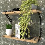 Nowoczesne wsporniki na krawędź półki ściennej 2 sztuki, FLEX 20 x 20 cm - 7