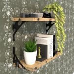 Nowoczesne wsporniki na krawędź półki ściennej 2 sztuki, FLEX 20 x 20 cm - 6