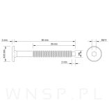 M6 X 55 mm metryczny z wprowadzeniem, SW-4 - 2
