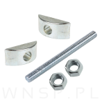 Mocne złącze podwójne 4 sztuki M8 do mebli Ø 35, połączenie blatów 180 stopni - 3