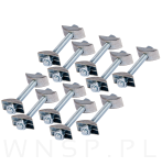 Mocne złącze podwójne 4 sztuki M8 do mebli Ø 35, połączenie blatów 180 stopni - 8