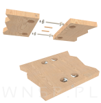 Mocne złącze podwójne 4 sztuki M8 do mebli Ø 35, połączenie blatów 180 stopni - 10