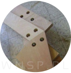 Mocne złącze podwójne 4 sztuki M8 do mebli Ø 35, połączenie blatów 180 stopni - 9