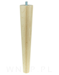 Nogi bukowe 69 cm do stołu z blachami montażowymi - 2