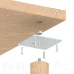 Nogi bukowe 69 cm do stołu z blachami montażowymi - 12