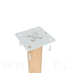 Nogi bukowe 69 cm do stołu z blachami montażowymi - 13