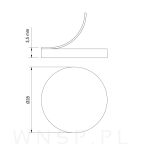 Filc meblowy fi 28 mm brąz, opakowanie 1008 szt. - 2