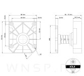 Noga meblowa regulowana 50-75 mm, nacisk 500 kg - 2