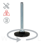 Stopka meblowa regulator M10 X 100 mm do dużych obciążeń - 7