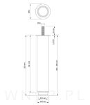 Noga stalowa regulowana 20 - 30 CM ze szpilką M10 x 30 mm, czarna - 2