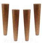 Noga bukowa prosta, stożek 45 cm, orzech - 7